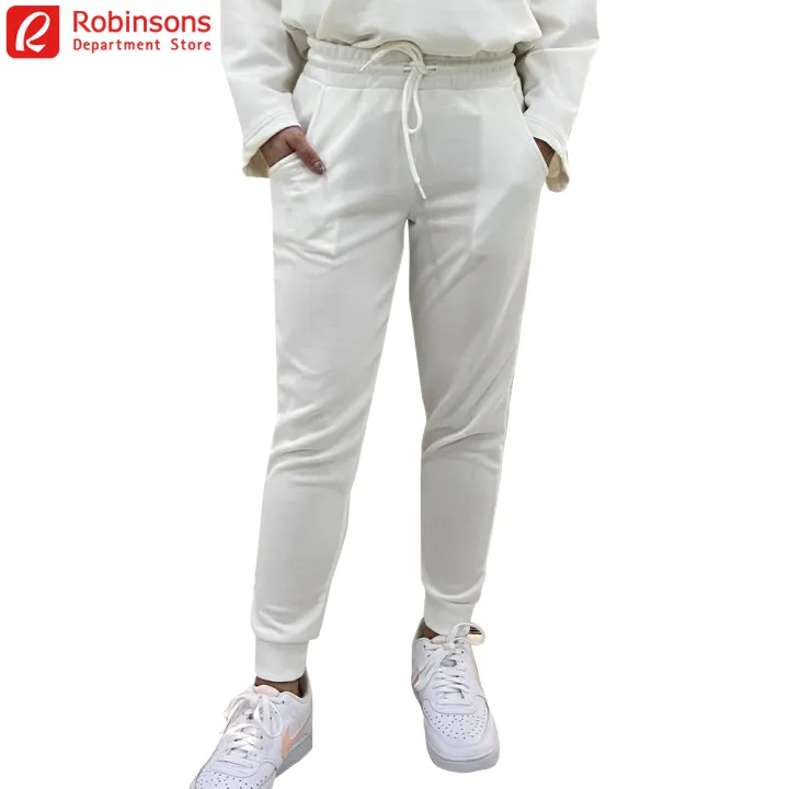 white plain joggers