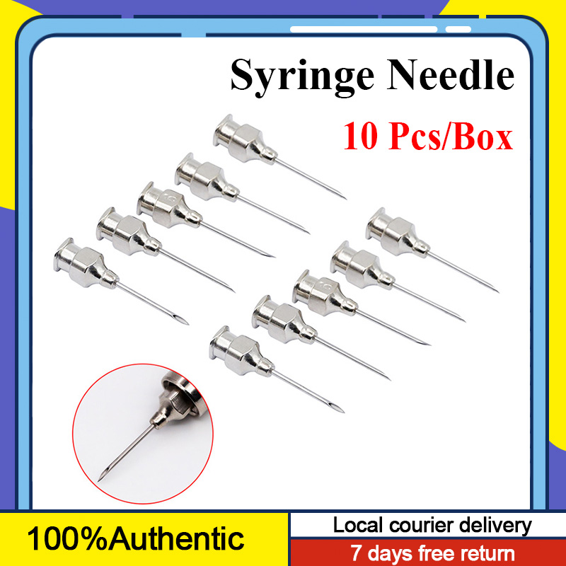 10Pcs Stainless Steel Veterinary Syringe Needles for pig chicken sheep