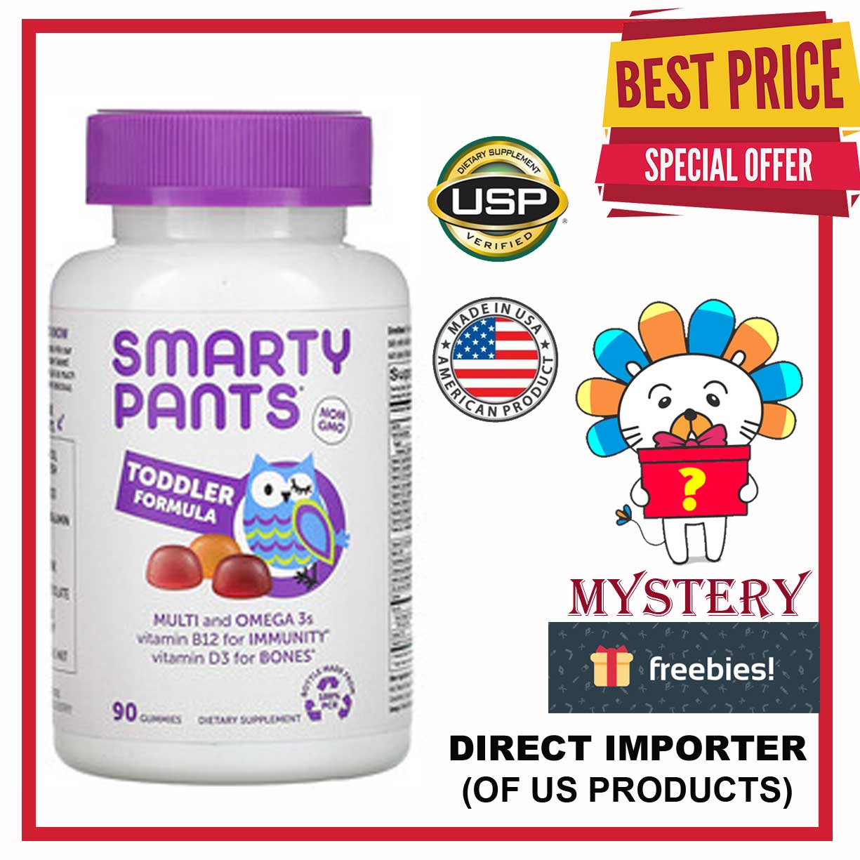 Smarty Pants, Toddler Complete, Multi and Omega 3s, 90 Gummies Lazada PH
