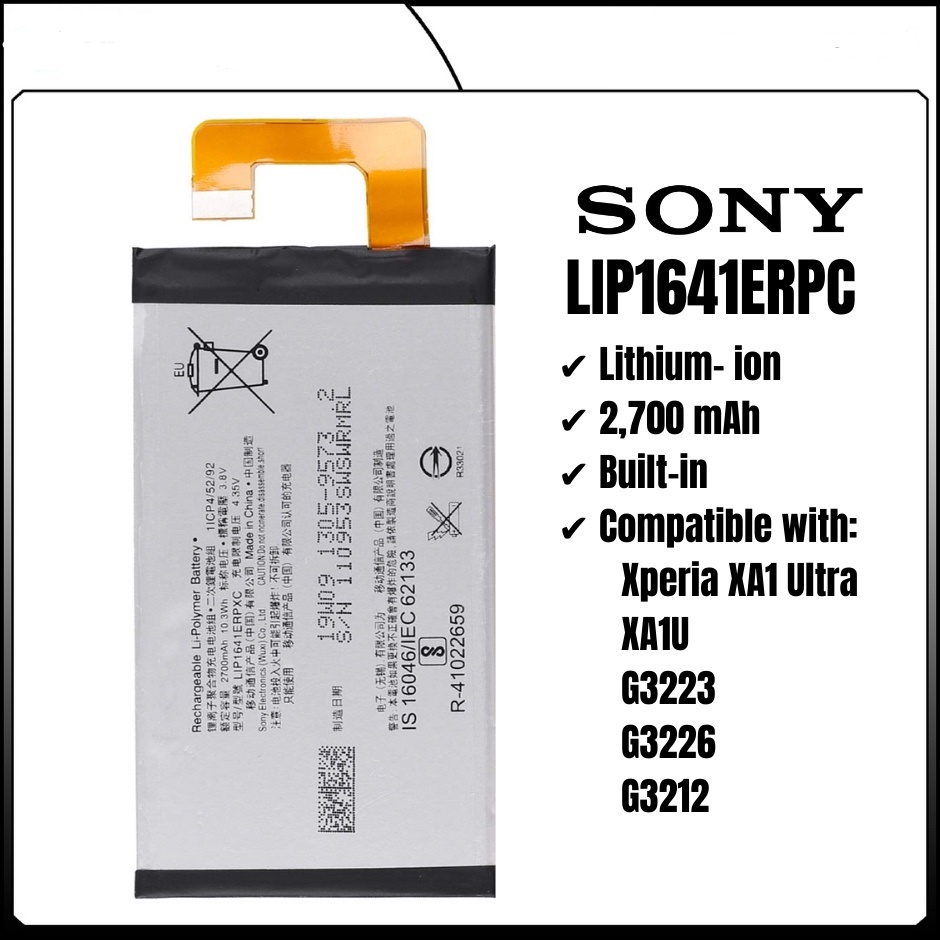 sony xperia xa1 ultra battery mah