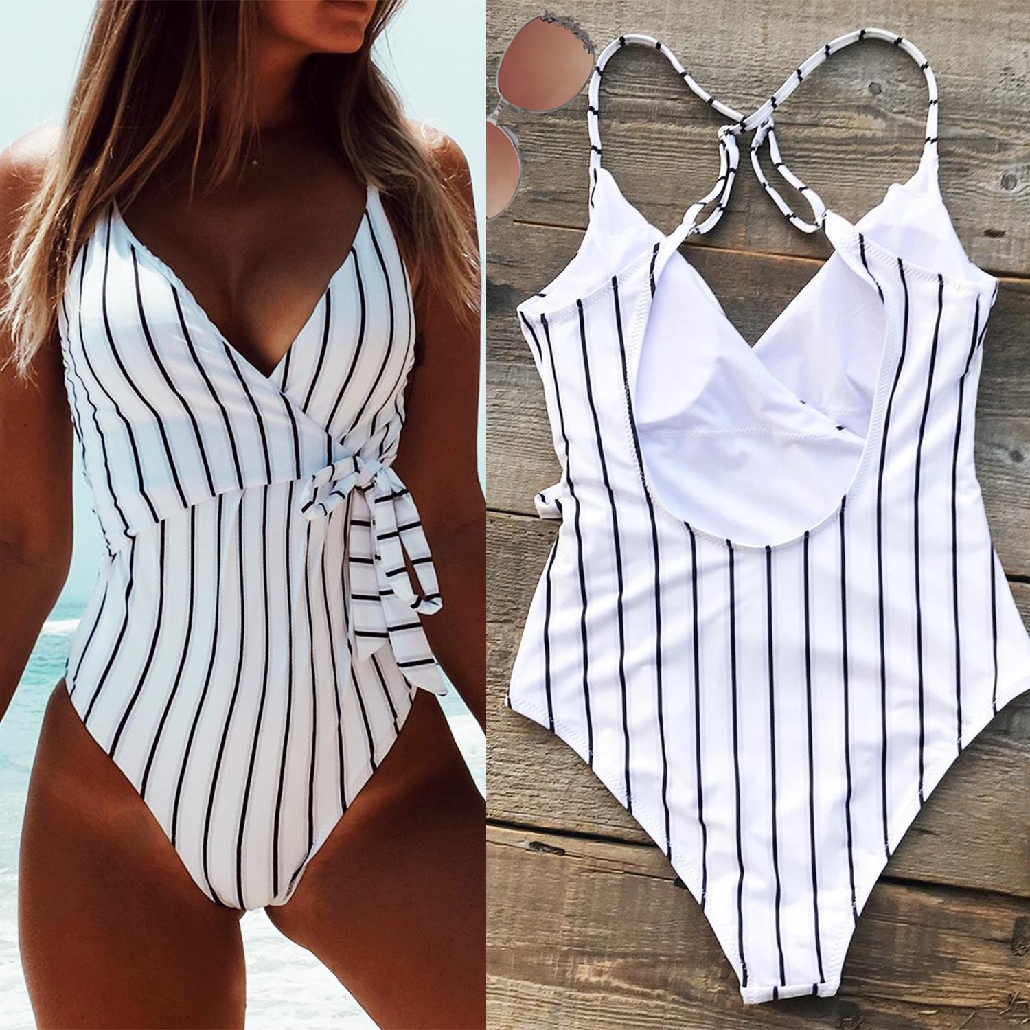 vertical stripe one piece