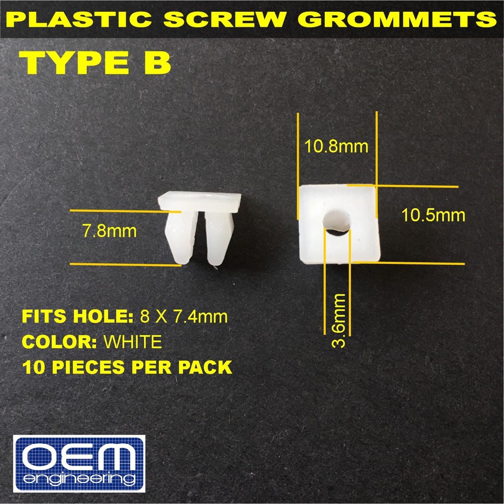 OEM Engineering PLASTIC SCREW GROMMETS (Universal) Lazada PH
