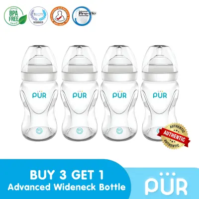 Pur Promo Bundles - BUY 3 GET 1 Advanced Wide Neck Feeding Bottle