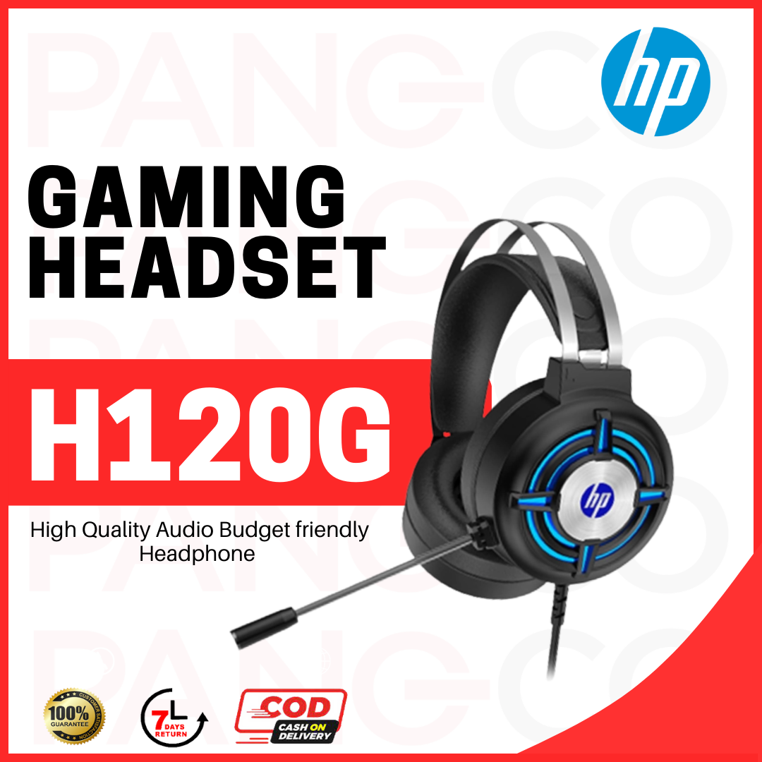 HP H120G RGB Backlit Effect, Wired Gaming Headset for PC and Laptop