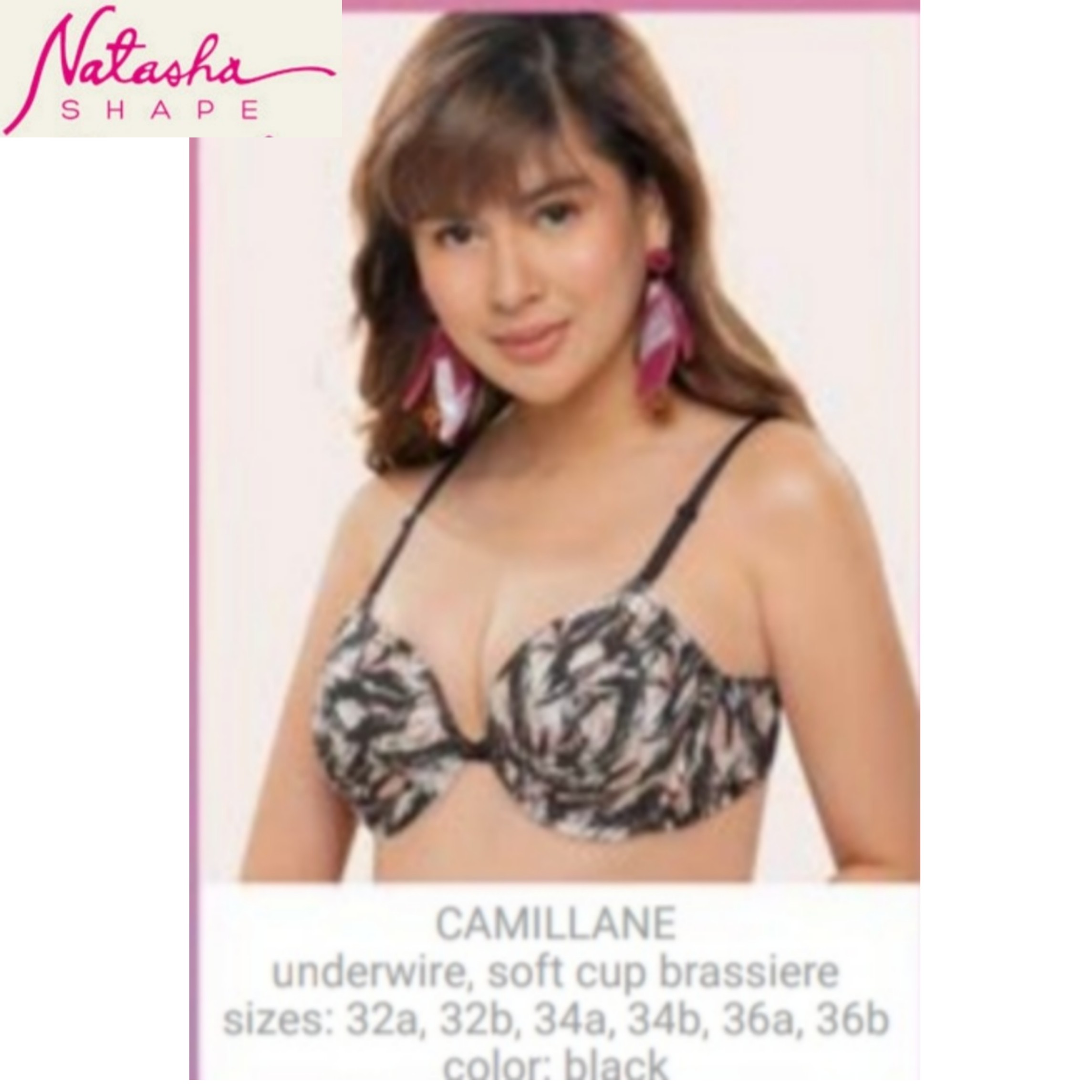 Natasha Shape FRECASIA Ladies Brassiere Underwire Soft Cup Plain