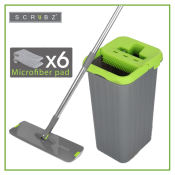 SCRUBZ Easy Grip Microfiber Mop Set - Premium Cleaning Essentials