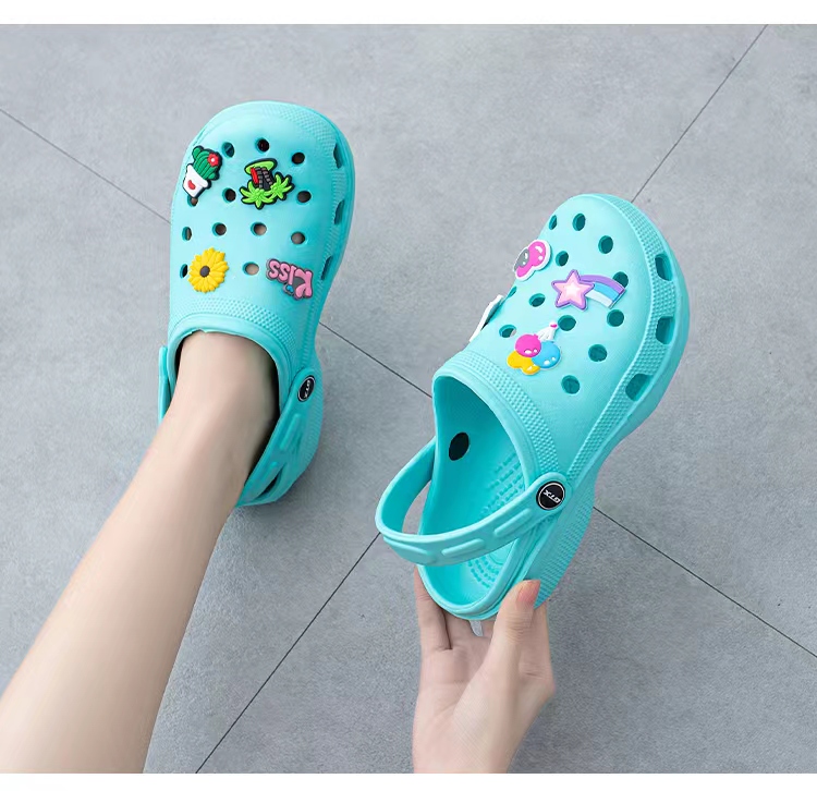 NEW WOMEN SANDALS BAE CLOG SLIPPERS THICK BOTTOM YELLOW CROCS FOR WOMEN