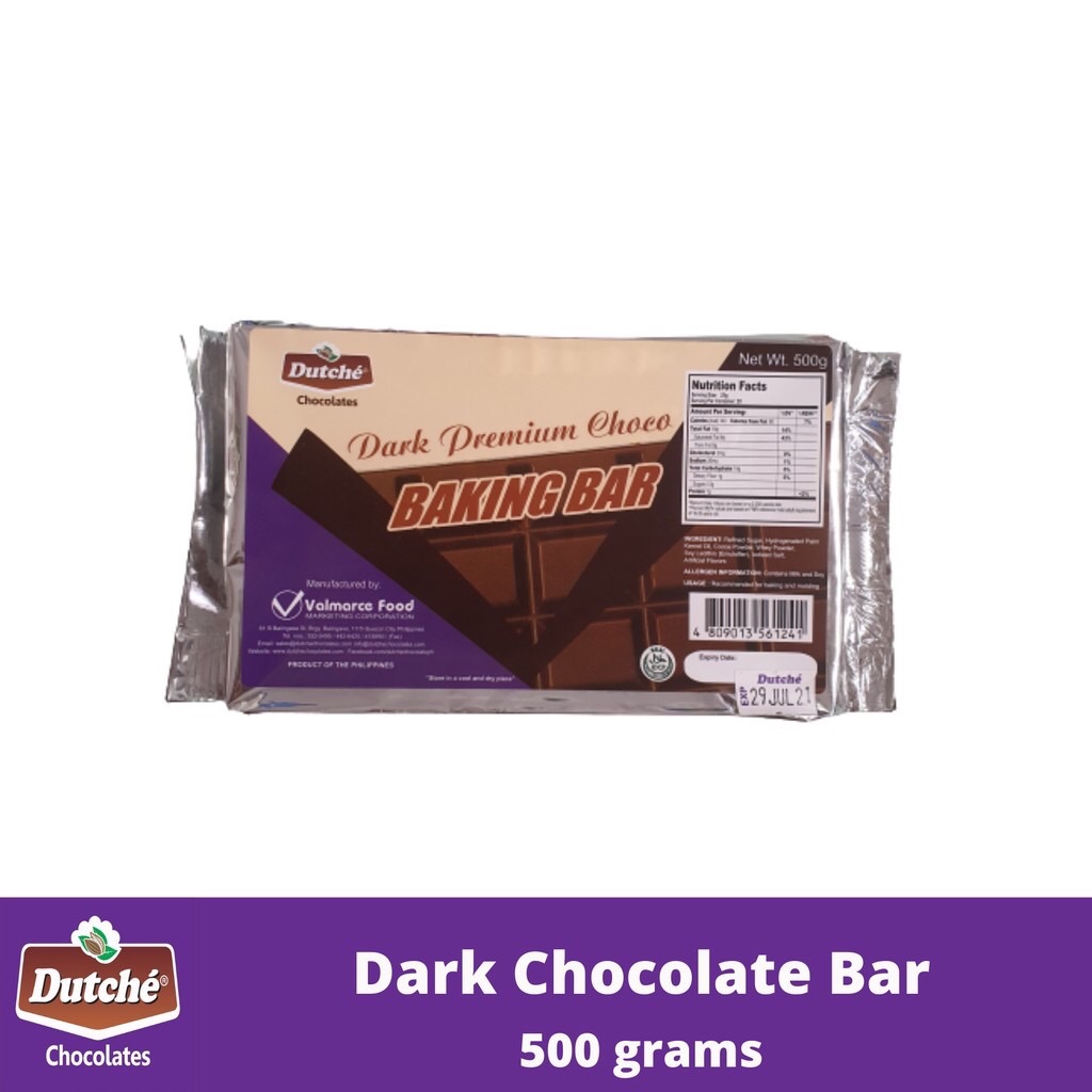 Dutche Dark Chocolate Baking Bar 500g Lazada PH