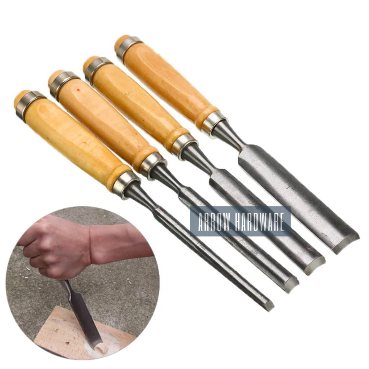 4Pcs Carving Set Wood Chisel Tool (Curve) Lazada PH