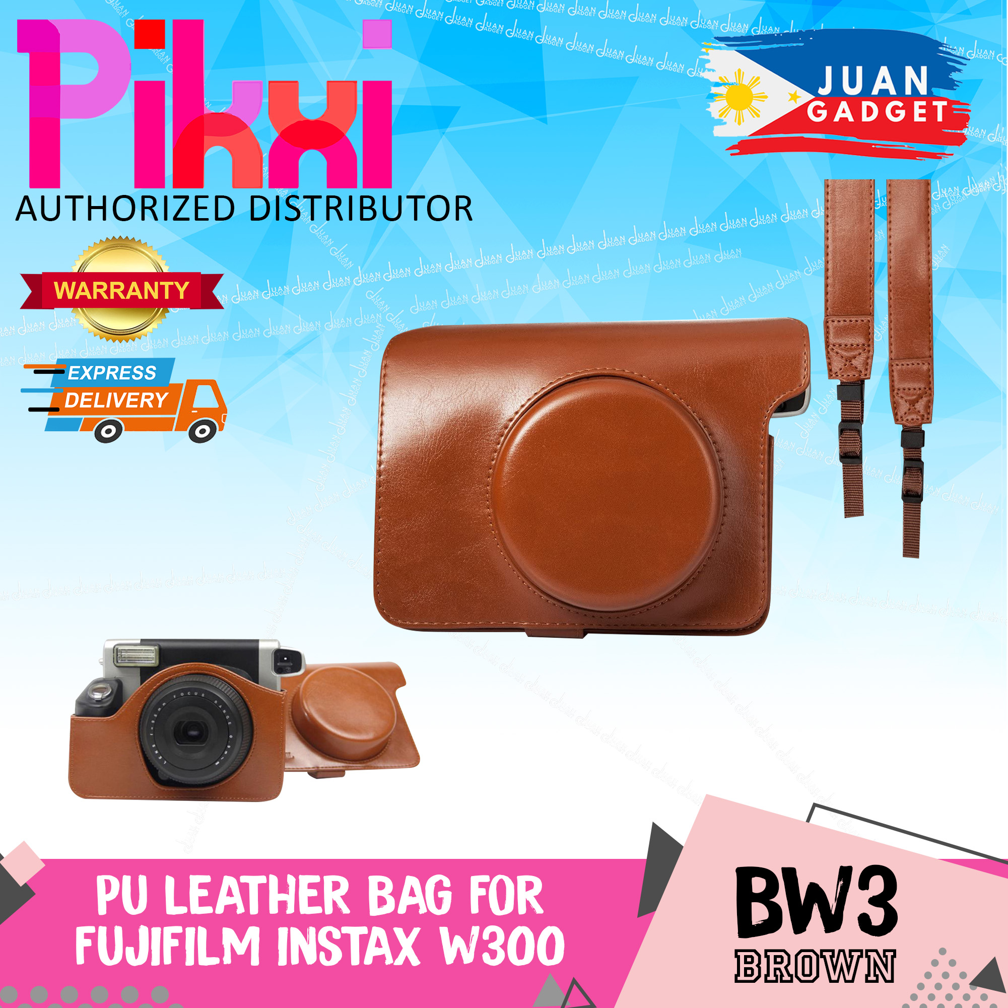 Pikxi BW3 Fujifilm Instax Wide 300 Instant Camera Leather Bag Case