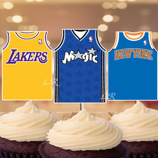 Lakers Jersey Cupcake Toppers 