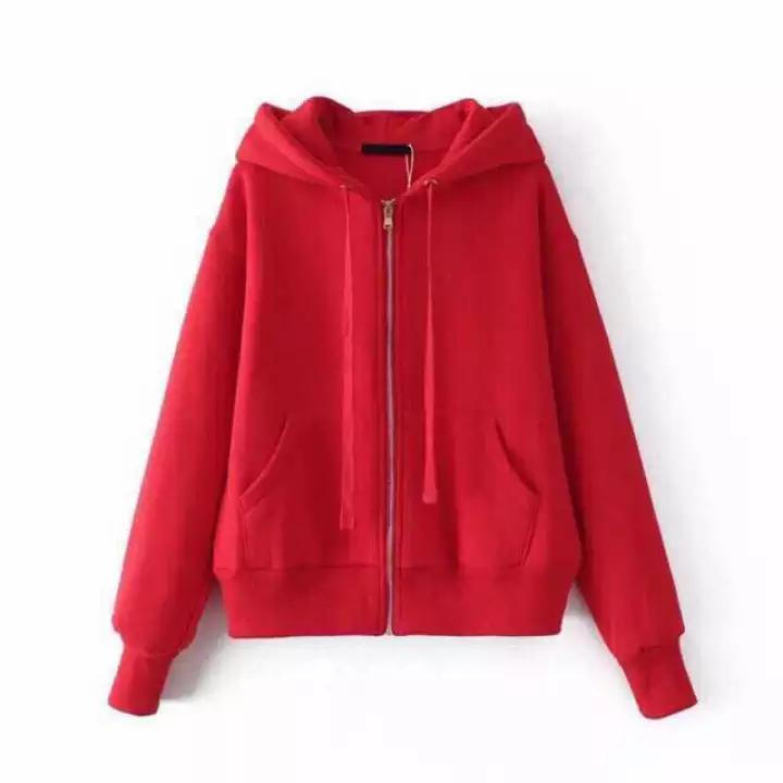 Plain sales red windbreaker