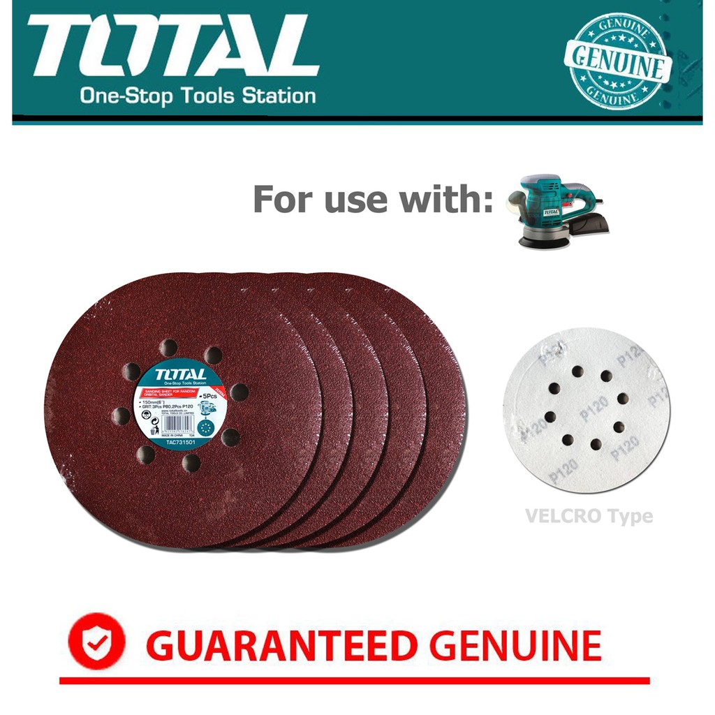 TOTAL TOOLS SANDING SHEET FOR RANDOM ORBIT SANDER (TAC731501) Lazada PH