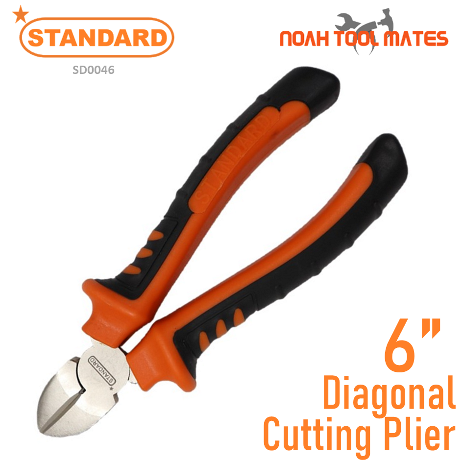 STANDARD 6 Inches Heavy Duty Diagonal Plier (Wire Cutters/ Diagonal