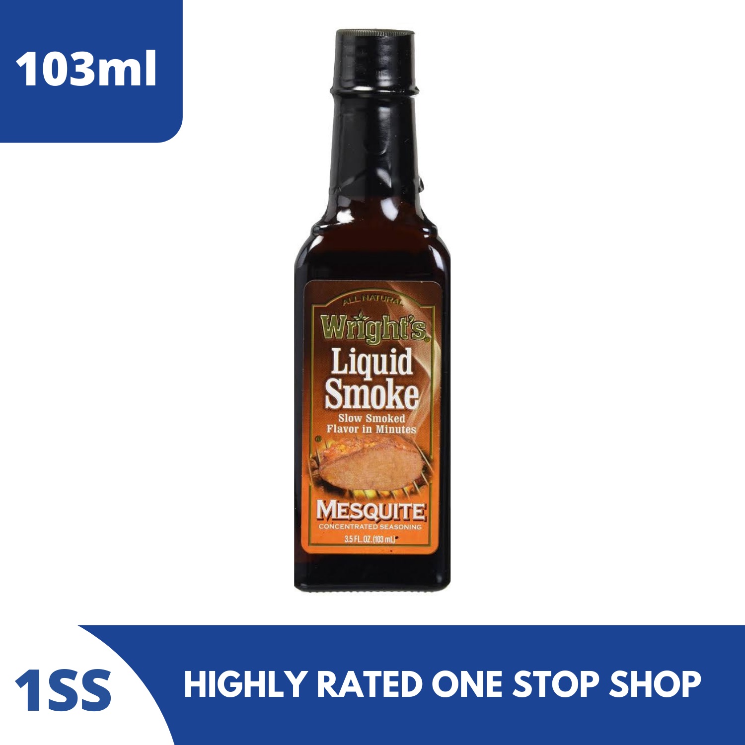 Wright's Mesquite Concentrated Liquid Smoke Seasoning 3.5 Oz for sale  online