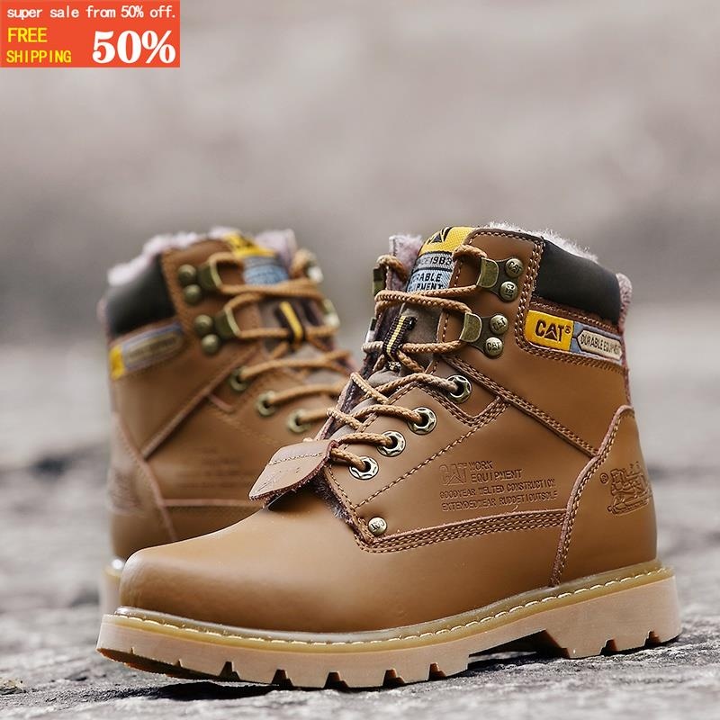 ♟Caterpillar Men's and women Safety Shoes Outdoor HighTop Tooling