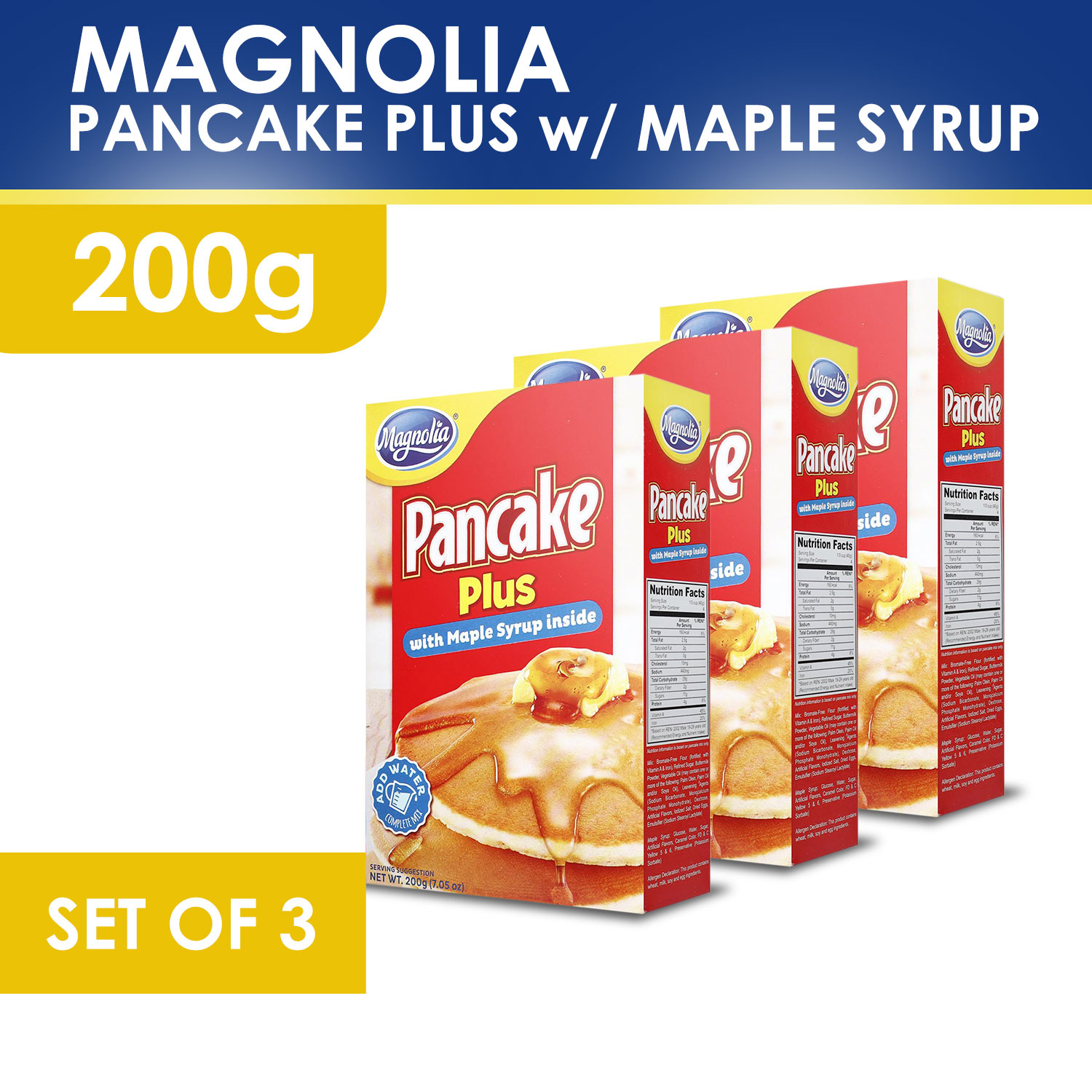 Magnolia Pancake Plus with Maple Syrup (200g) Set of 3 Lazada PH