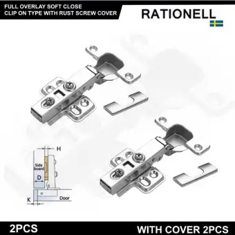 Rationell 2 Pcs Concealed Soft Close Cabinet Hinges Full Overlay