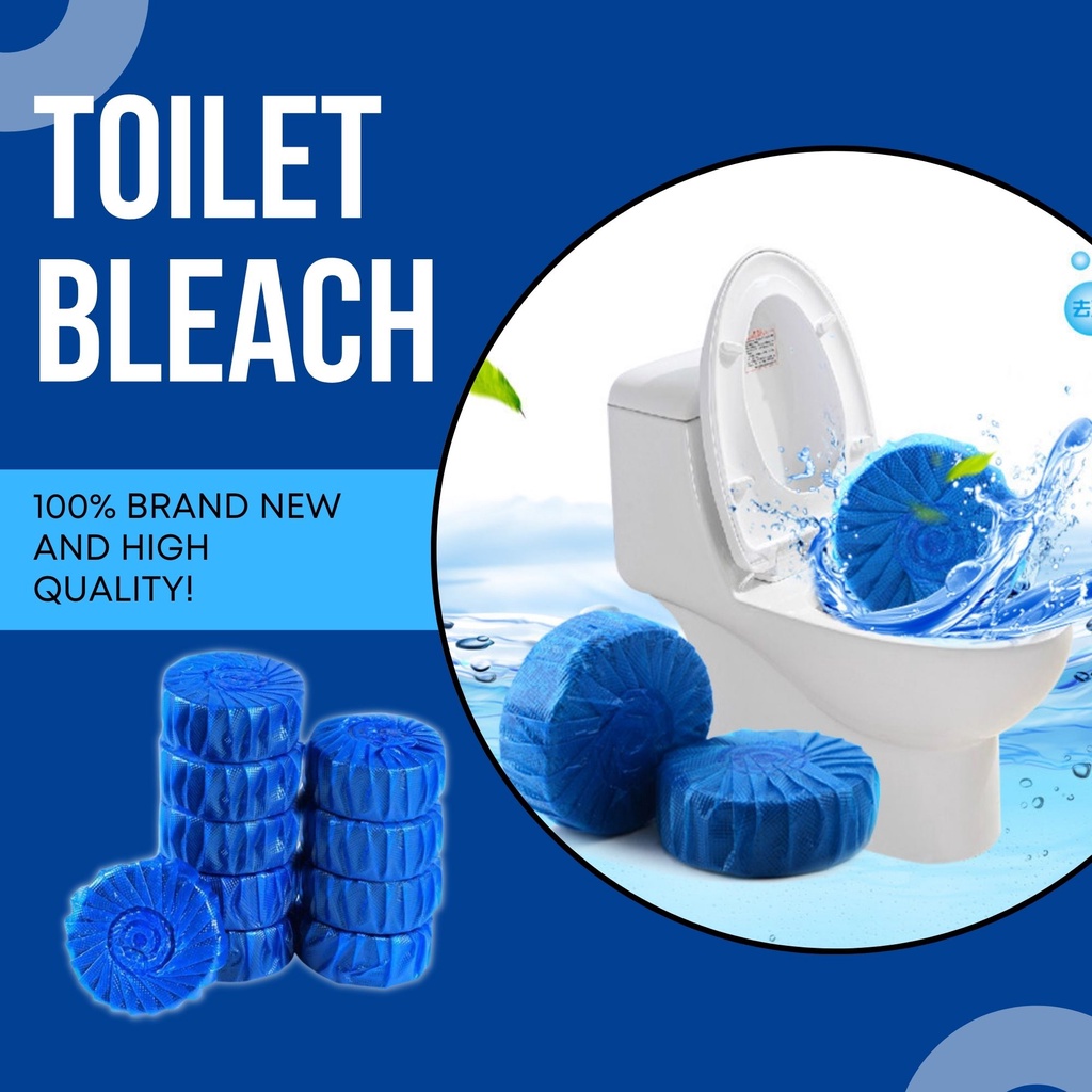 Original 10pcs Automatic Bleach Toilet Bowl Cleaner Stain Remover Blue