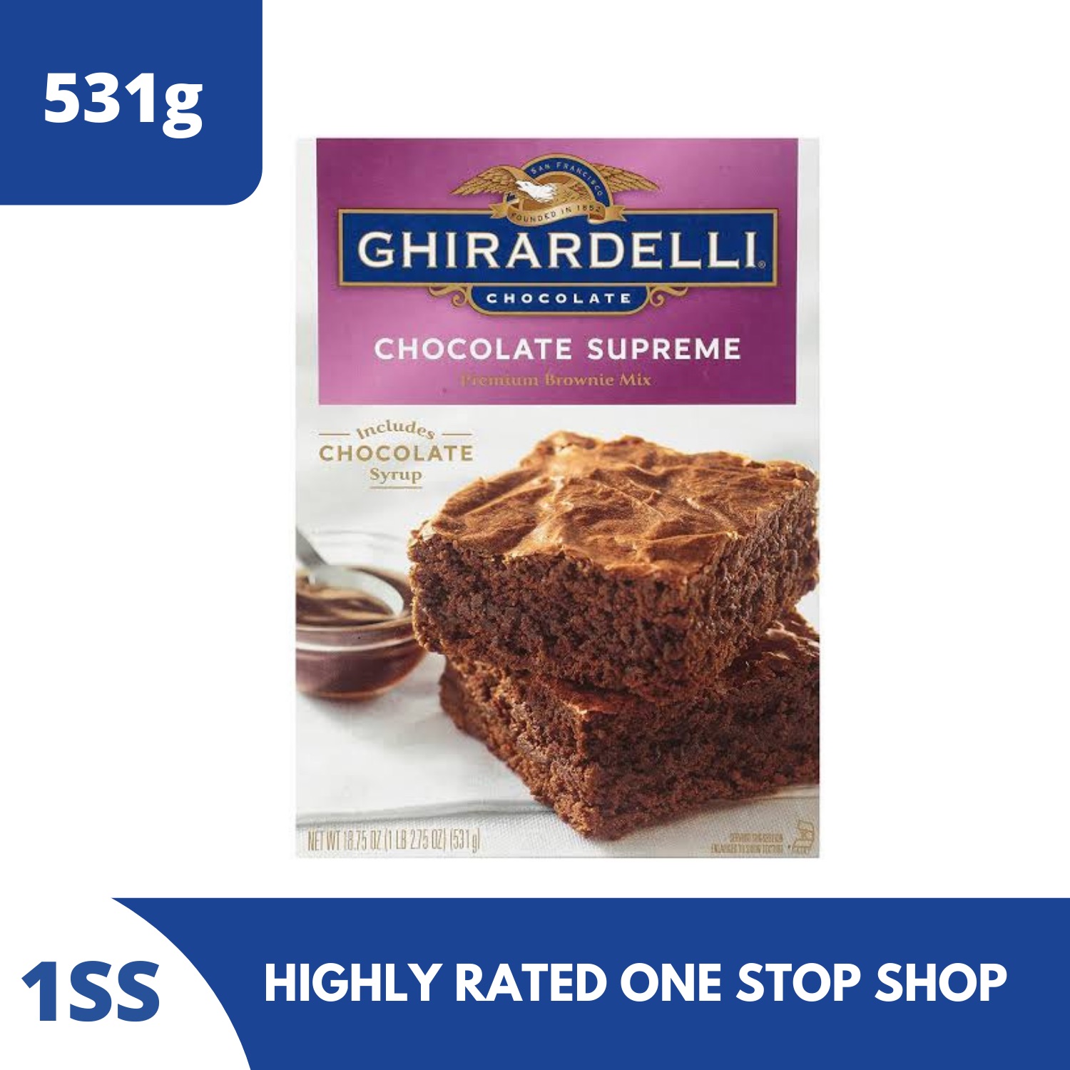 Ghirardelli Chocolate Supreme Premium Brownie Mix 531g Lazada PH