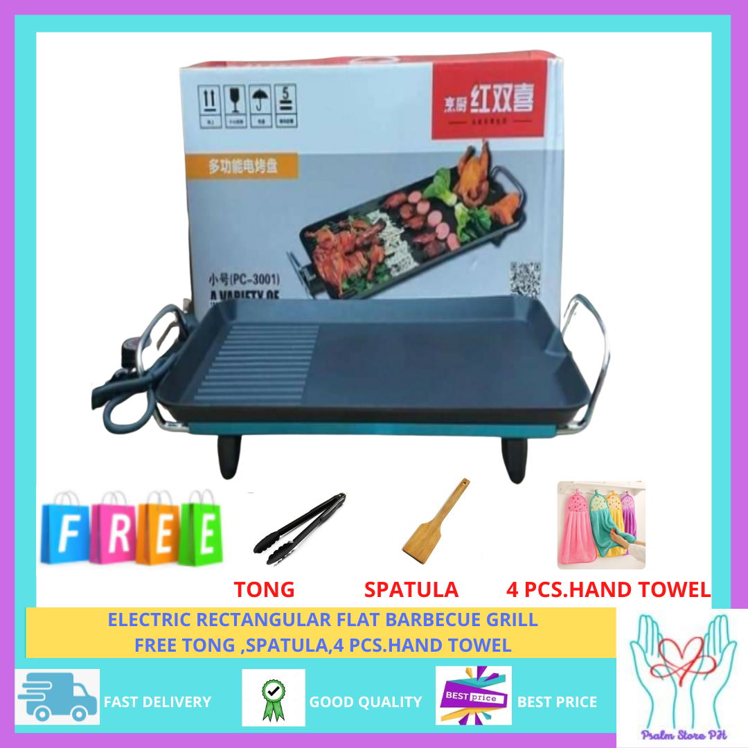 Psalm Store PH Electric Rectangular Barbecue Grill,Electric Flat Grill