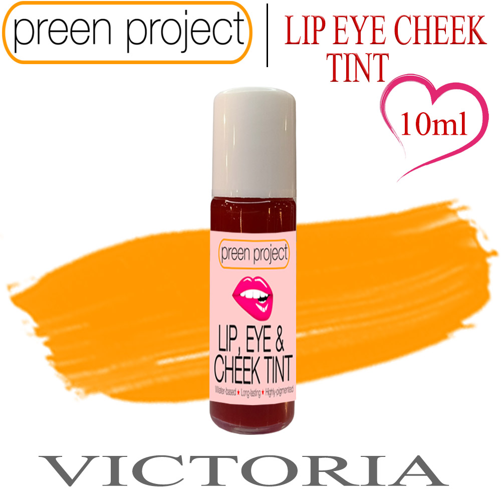 PREEN PROJECT VICTORIA 10ml Long lasting lip tint , Best Eye Cheek and Lip Tint , natural water