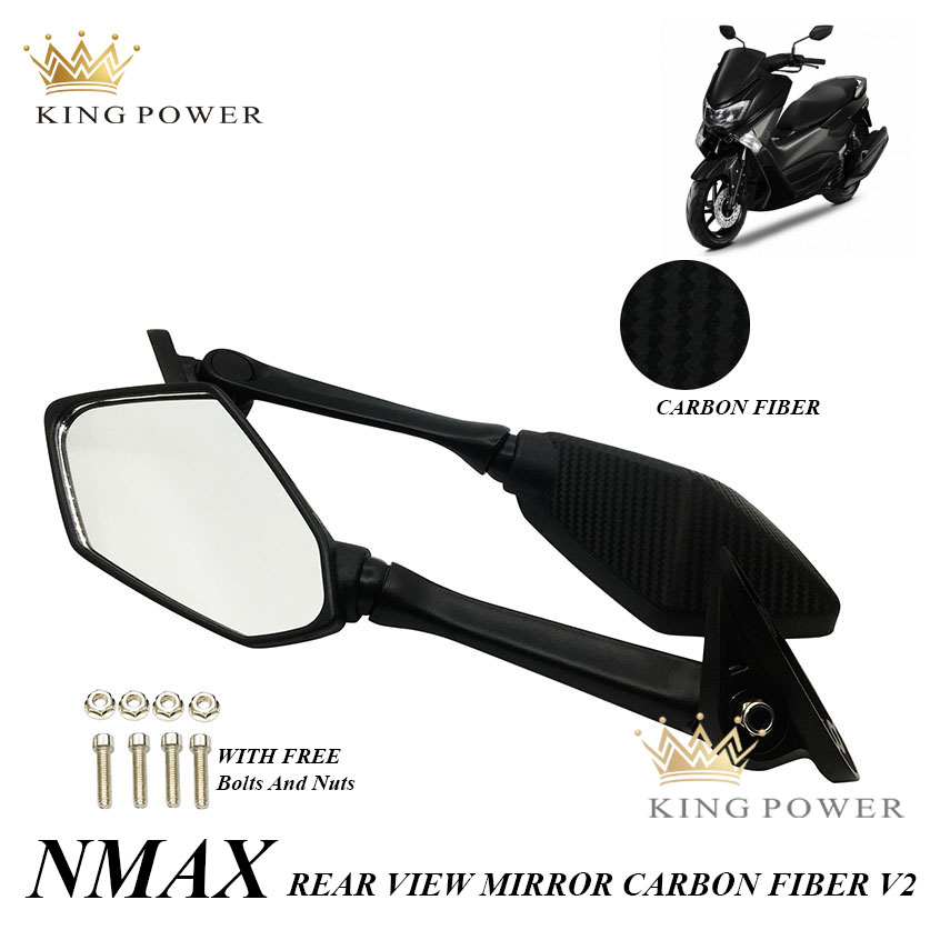 NMAX REAR VIEW MIRROR FOR NMAX155 SIDE MIRRIR NMAX CARBON FIBER CLEAR ...