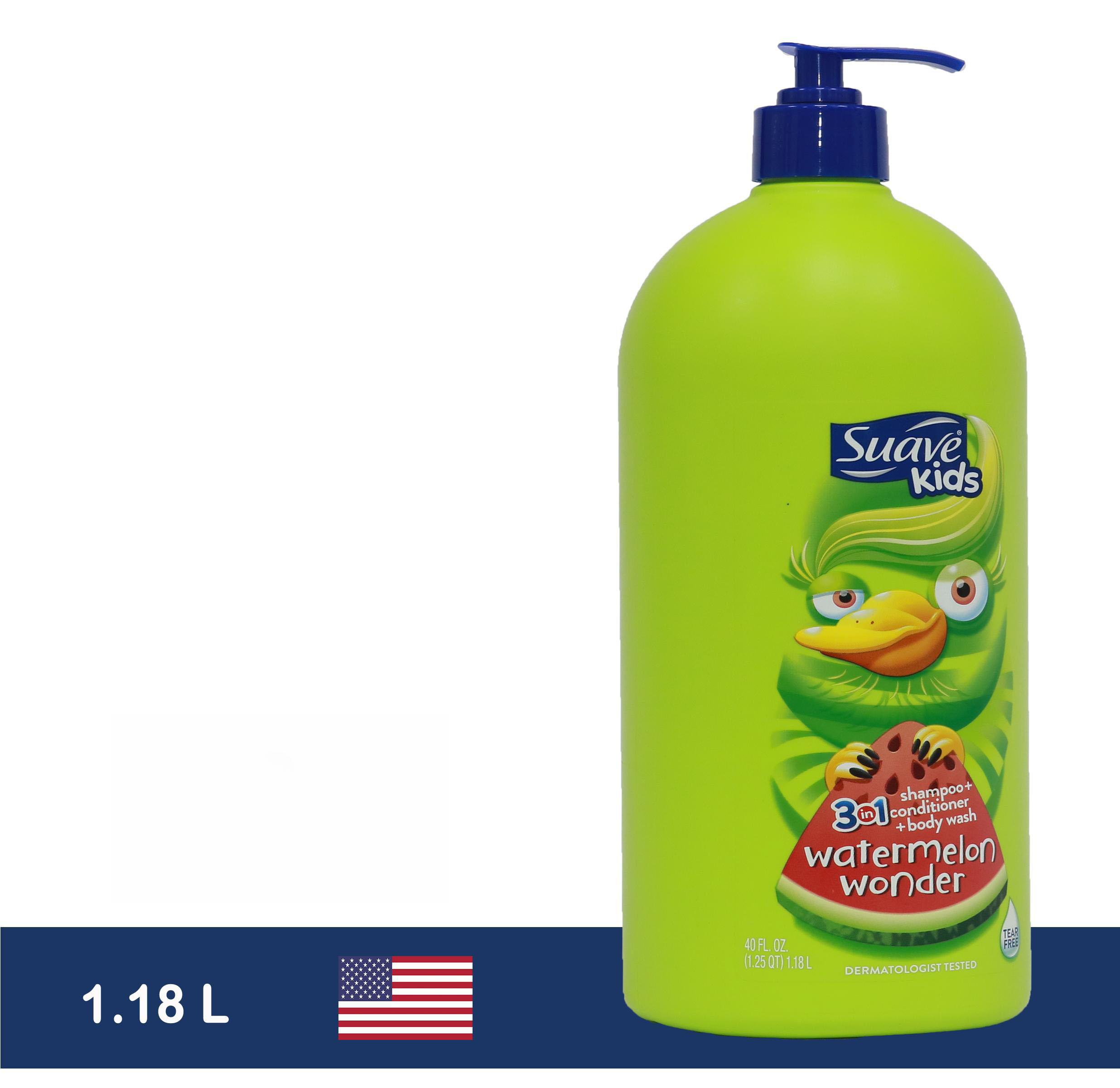 Suave Kids 3in1 Watermelon Shampoo Conditioner and Body Wash 1.18 L