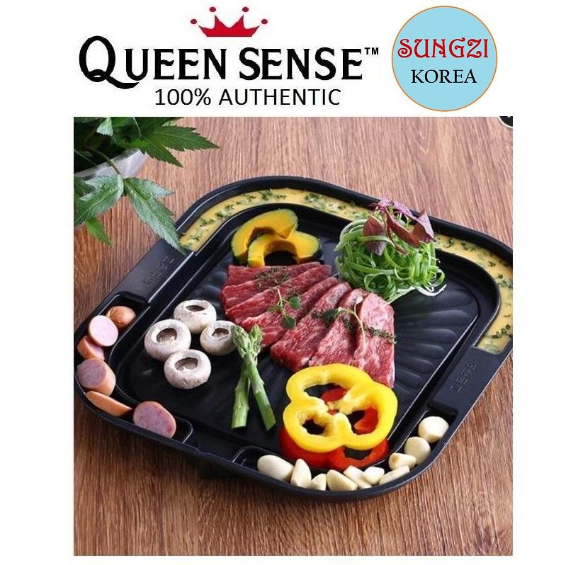 Queen Sense Korean BBQ Grill Pan Square Type Stovetop Camping Food
