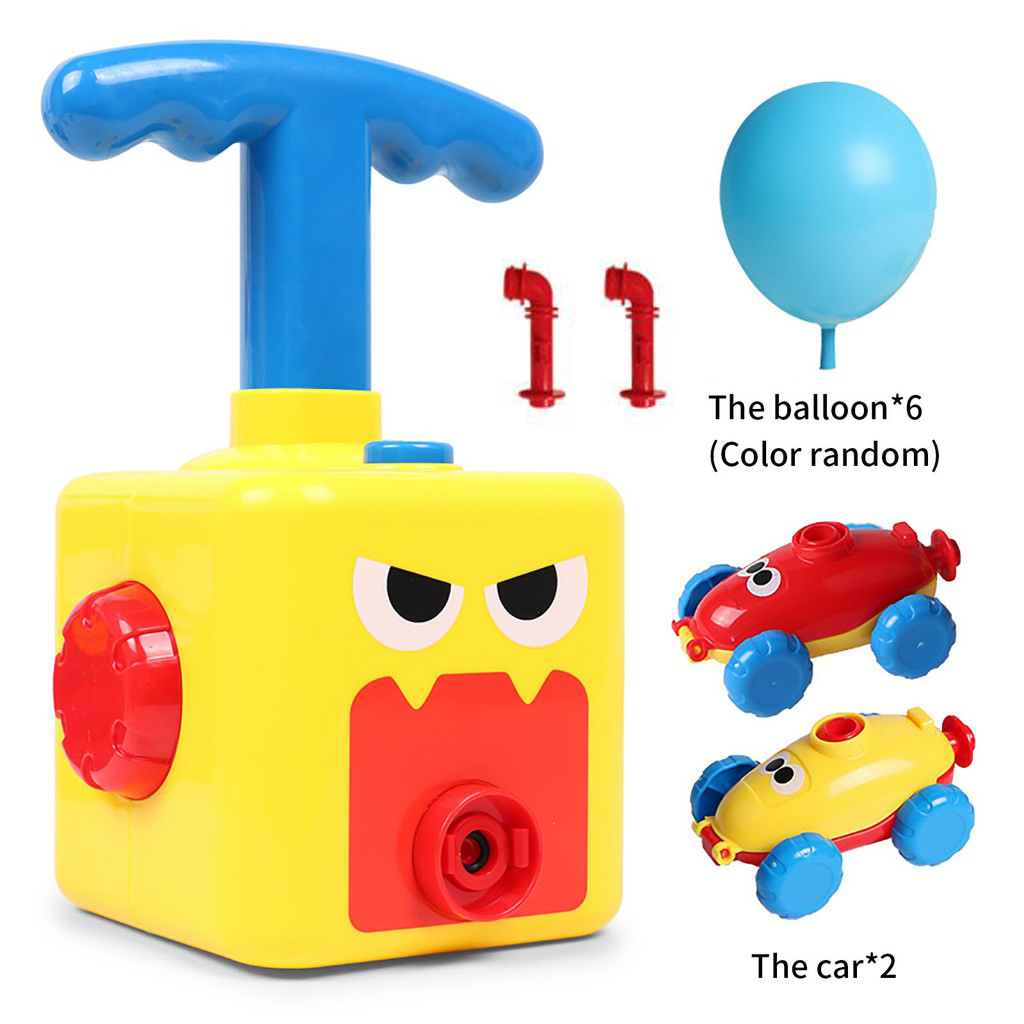 Car balloon launcher power car toy set racing toy inflatable balloon