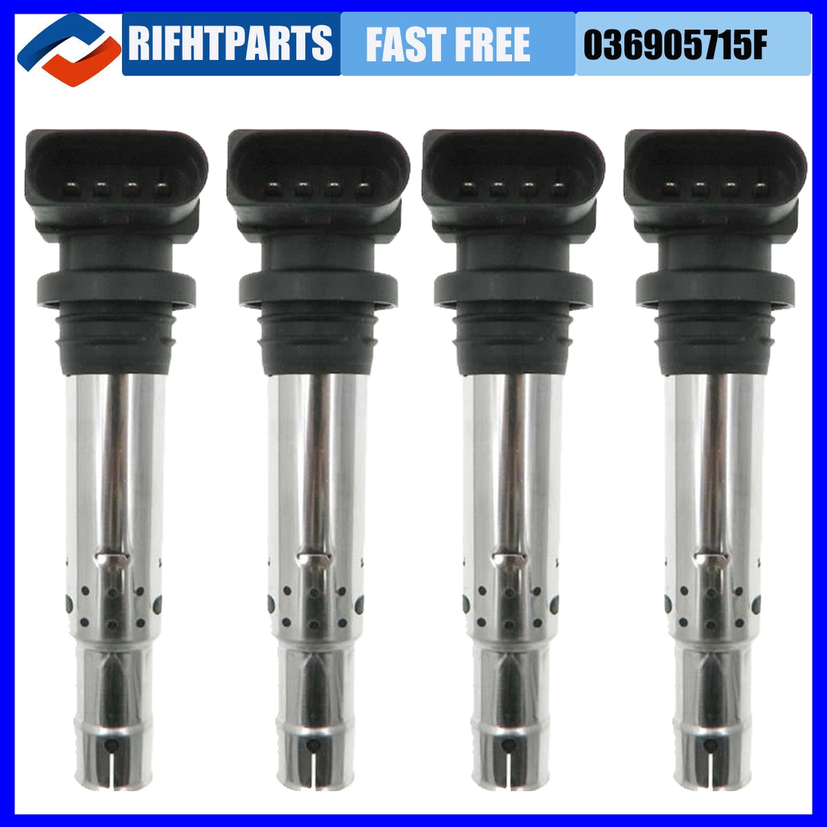 RIGHTPARTS 036905715F 036905715H Car Ignition Coils For VW Jetta Golf Passat  Beetle Polo Audi Skoda 036905715 036905715G