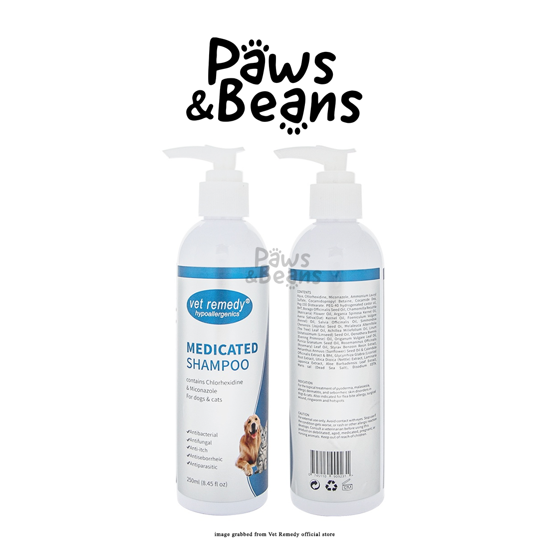 Vet Remedy Hypoallergenics Medicated Shampoo for Pets Miconazole