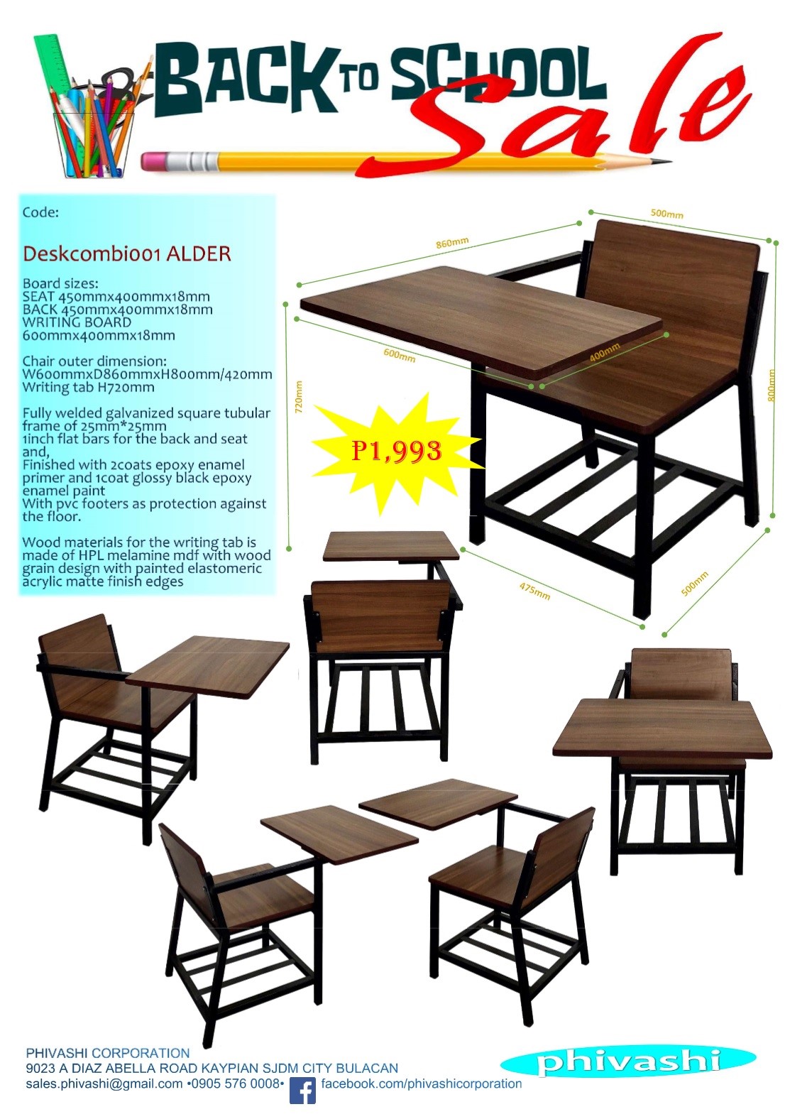 School Armchair Training Chair ALDER Lazada PH