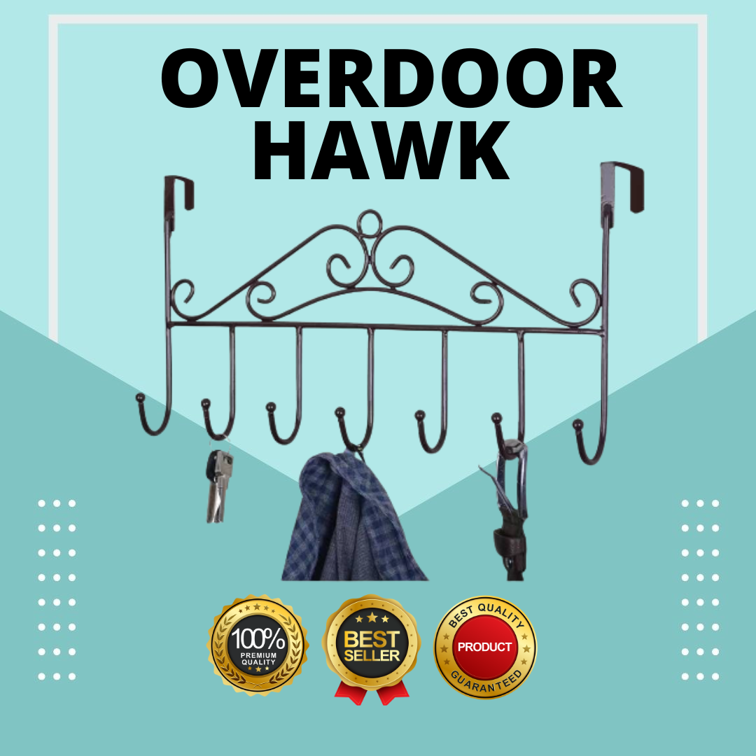 7 Hooks Over Door Hanger Hanging Hook Holder for Clothes Organizer