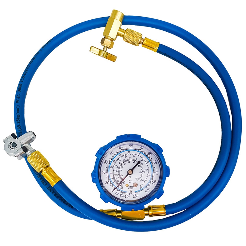 A/C R134A Refrigerator Freon Recharge Kit with Piercing Valves