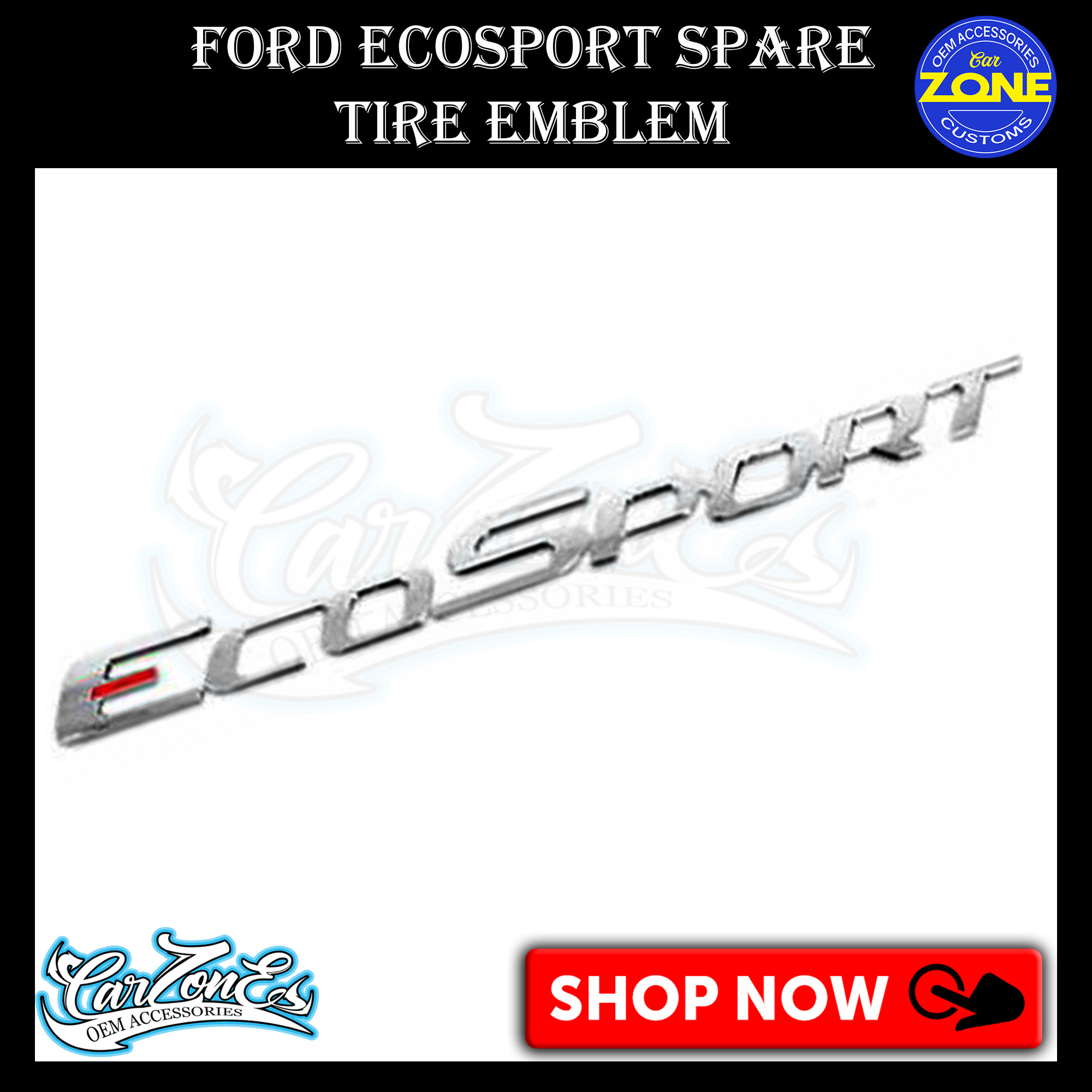 Ford EcoSport Spare Tire Cover Emblem (Chrome) | Lazada PH