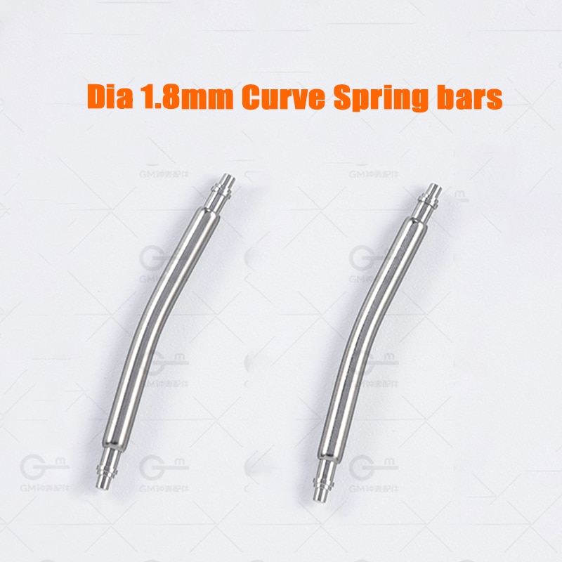 1.8mm Bent Spring Bars Curved Watch Strap Link Bars 18mm 20mm 22mm 24mm
