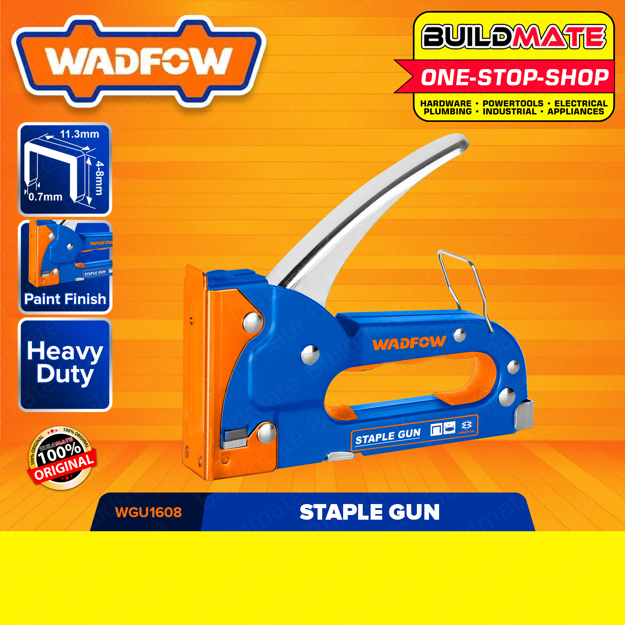 WADFOW Staple Gun Paint Finish Heavy Duty Staplers Stapler Gun For Wood