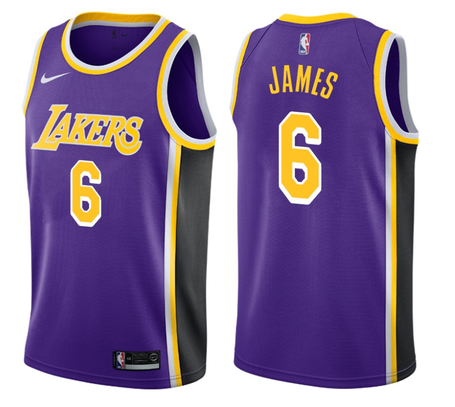 Lebron lakers 6 on sale jersey