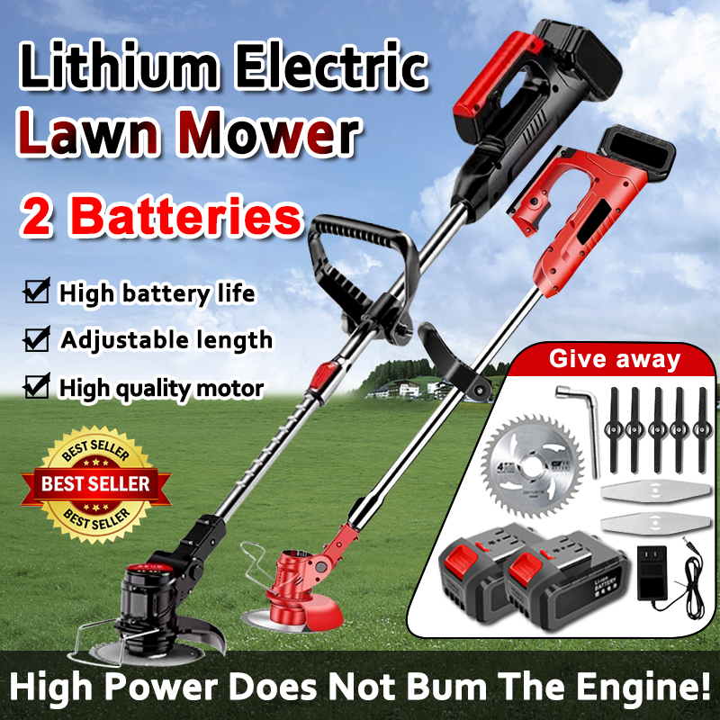 Cordless Lawn Mower Rechargeable Electric Grass Cutter with