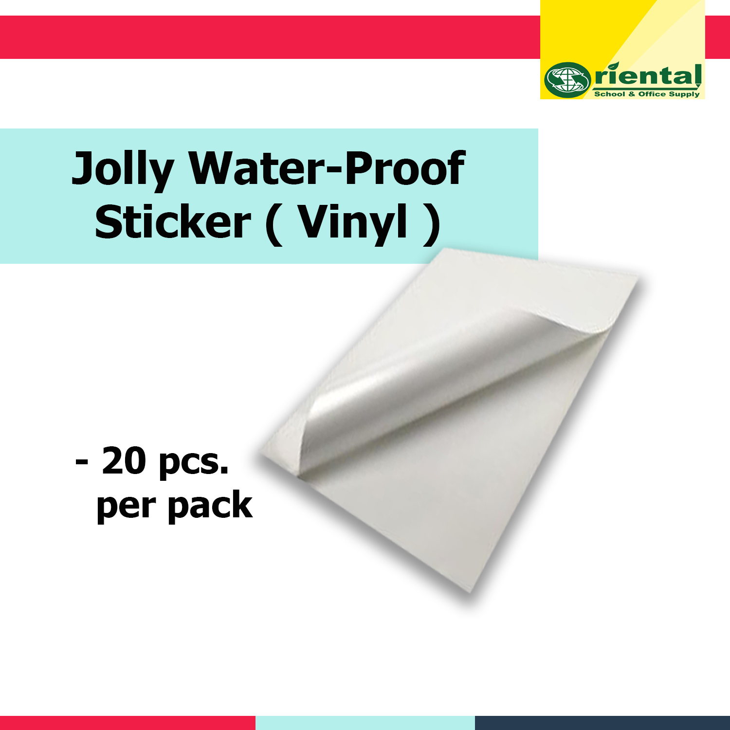 JOLLY Water-Proof Vinyl Sticker Paper - Glossy Sticker Paper