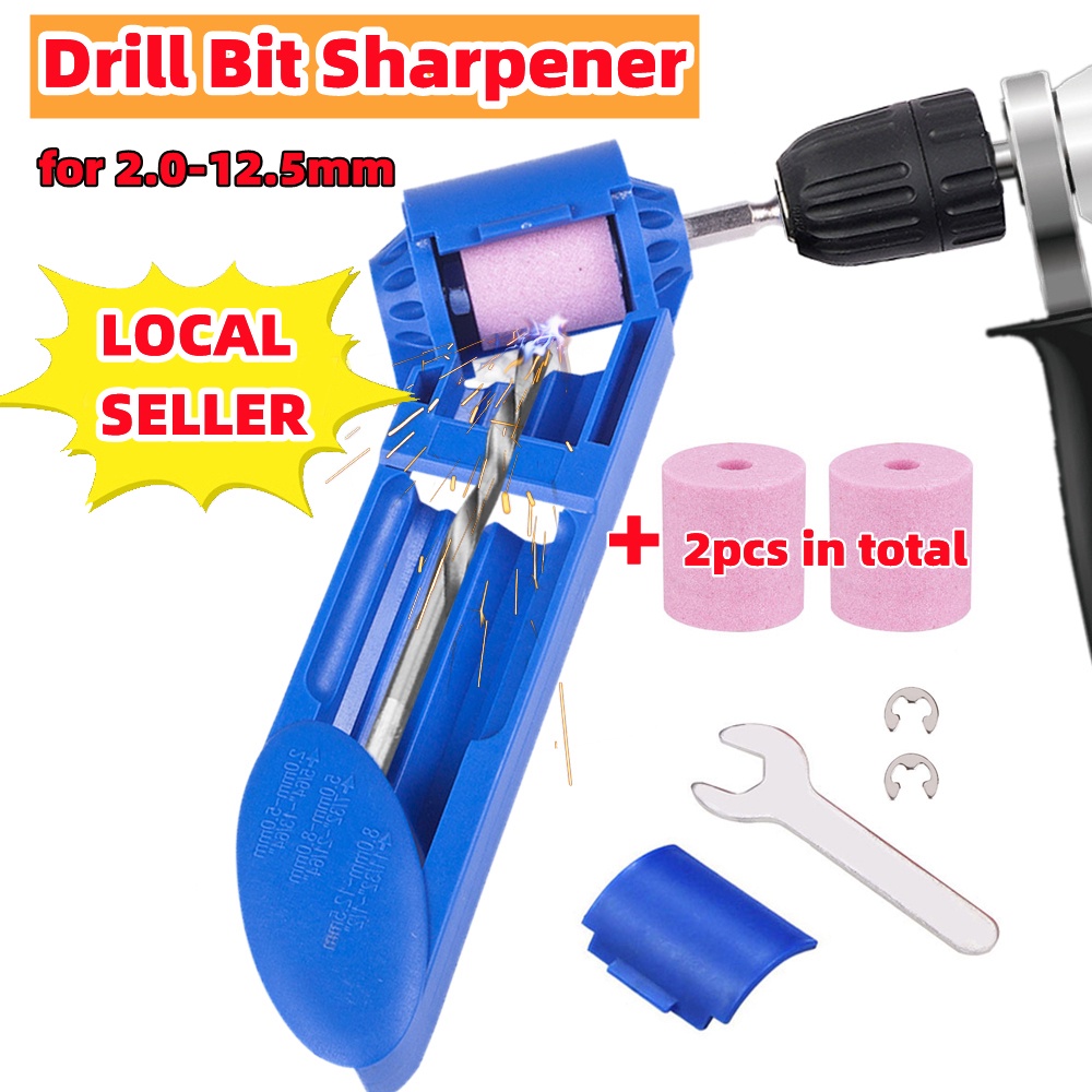 Portable Drill Bit Sharpener Corundum Grinding Wheel Bit Tool Twist
