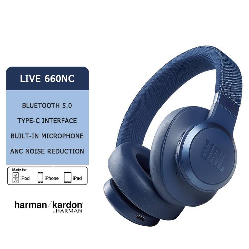 【Original Warranty】JBL Live 660NC Wireless Gaming Headset with Microphone Headset for IOS