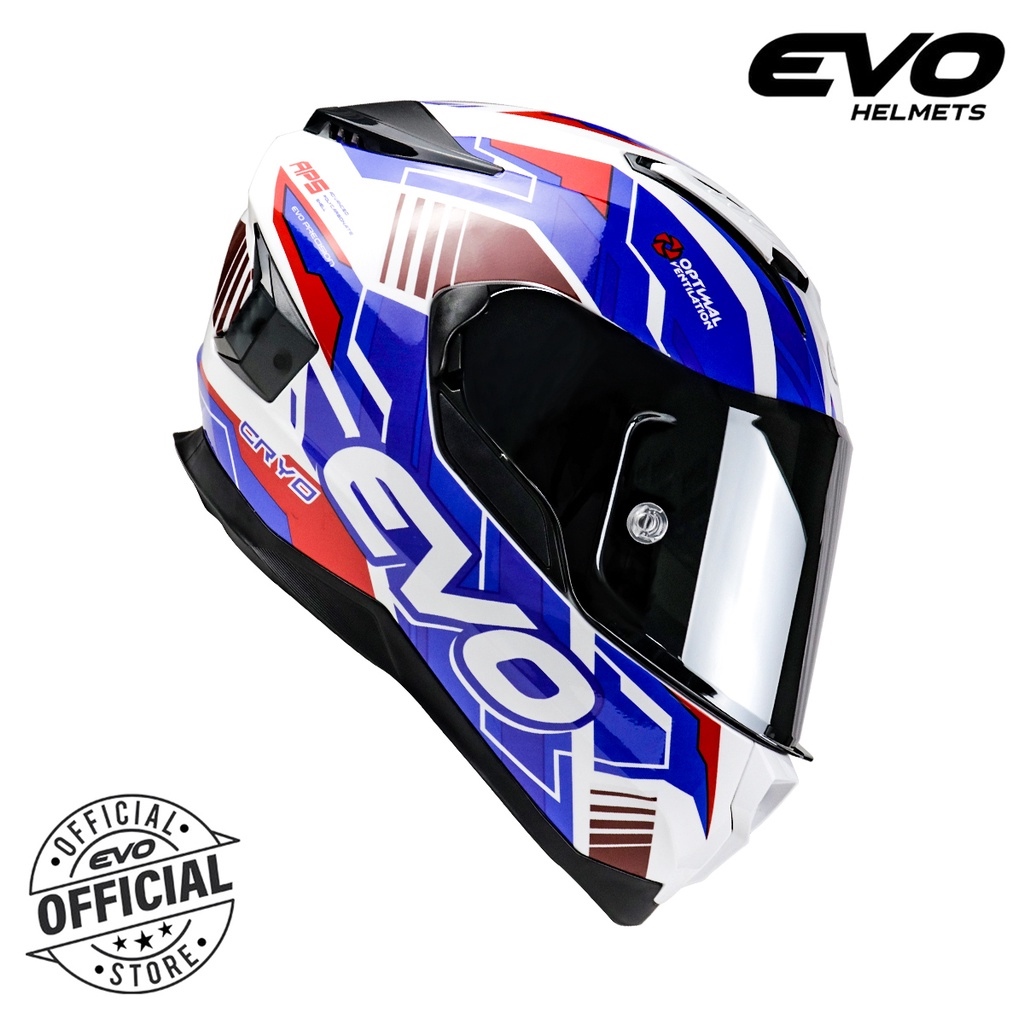 EVO AR-01 Cryo Full Face Dual Visor Helmet Motorcycle With Free Clear ...
