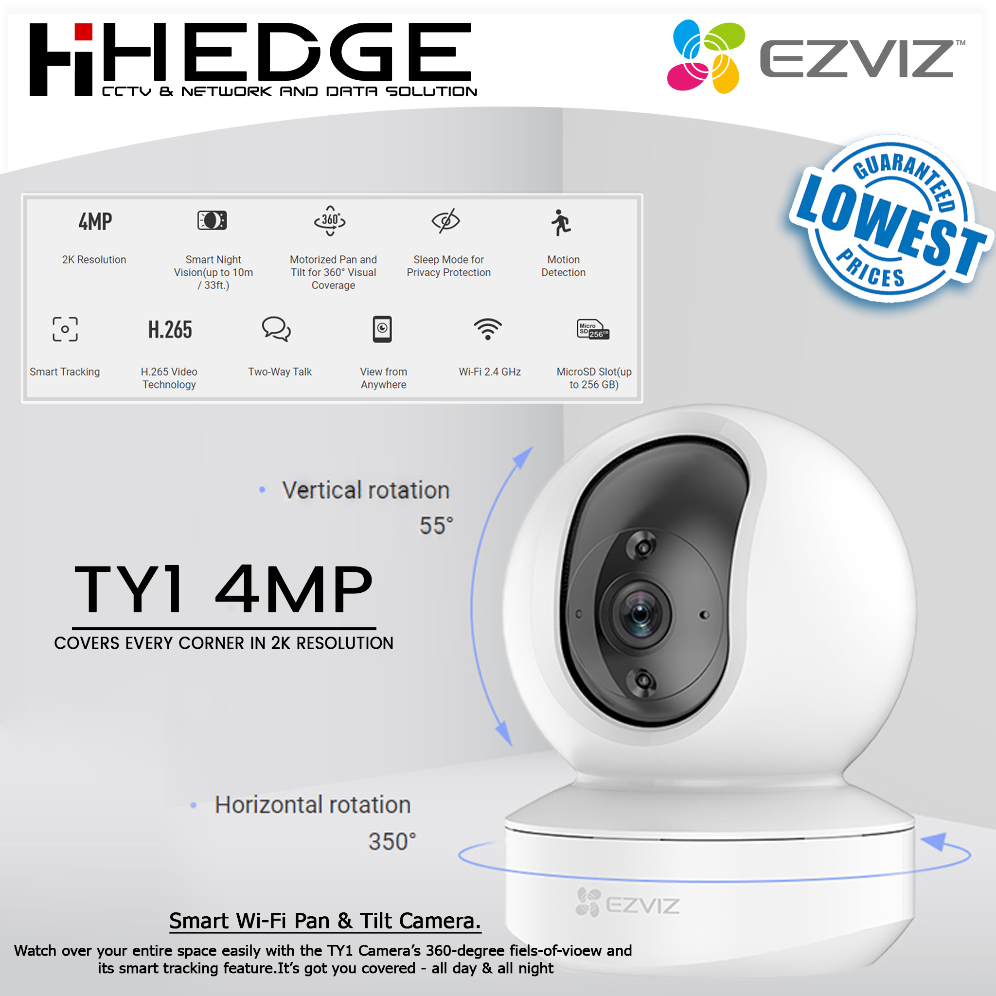 EZVIZ TY1 4MP WIFI CAMERA IP | Lazada PH