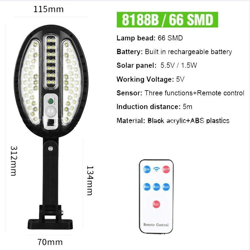 LED Solar Light 70W120W Outdoor Light Remote Control Powered Motion