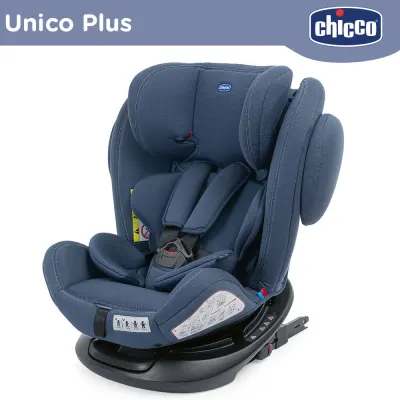 Chicco Unico Plus Baby Car Seat 0-36 kg ISOFIX, Reclining Child Car Seat Group 0+/1/2/3 for Children 0-12 Years, Easy to Install, Adjustable Headrest, Side Protection and Infant Insert (DTI APPROVED WITH ICC STICKER)