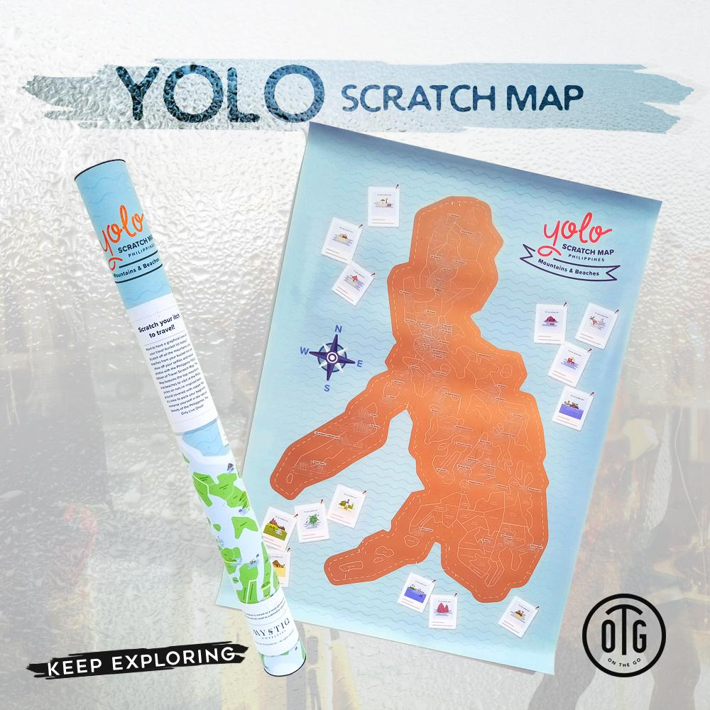 Monstermarketing Original Philippine Scratch Map and YOLO Mountains and