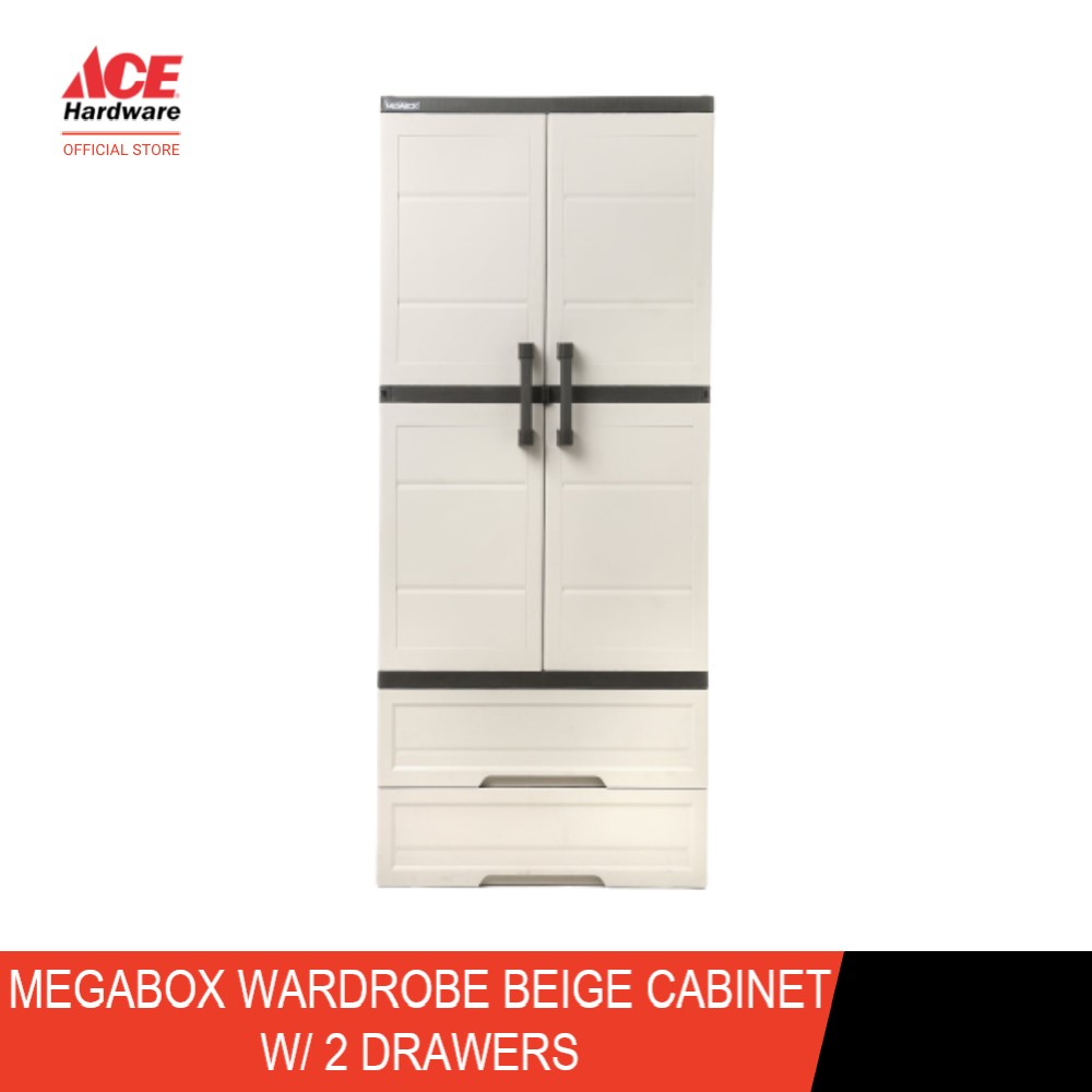 Megabox Wardrobe Beige w/2 Drawers Lazada PH