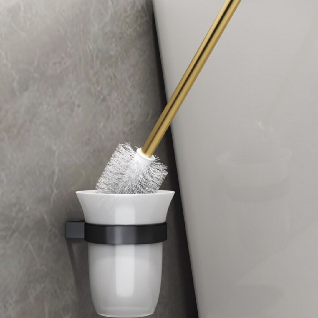 Modern Bathroom Organizer Gold Aluminum Accessories Towel Rack Corner Caddy Row Hook Toilet ...